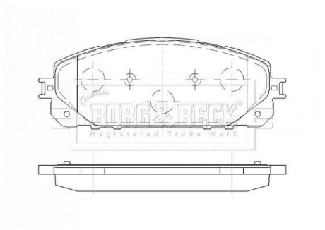 Тормозные колодки дисковые BORG & BECK BBP2485