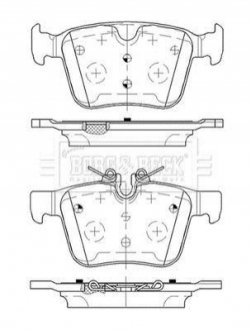 Тормозные колодки дисковые BORG & BECK BBP2516
