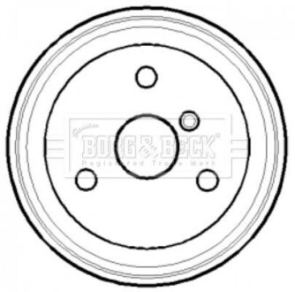 Тормозные барабаны задние BORG & BECK BBR7118