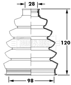 Пыльник приводного вала к-т BORG & BECK BCB2394