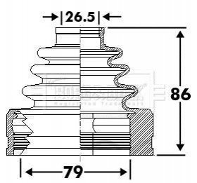 Пыльник приводного вала к-т BORG & BECK BCB6110