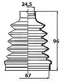 Пыльник приводного вала к-т BORG & BECK BCB6160