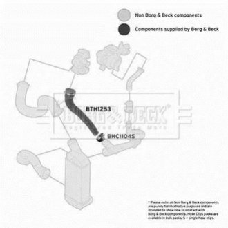 Патрубок BORG & BECK BTH1253 (фото 1)
