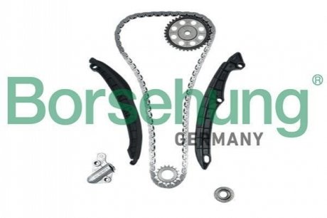 Комплект ланцюга ГРМ VW Golf V 1.4TSI, 10/03 - 02/09, 90/103/125kw, (z=130/18-23/36/36) Borsehung B18475 (фото 1)
