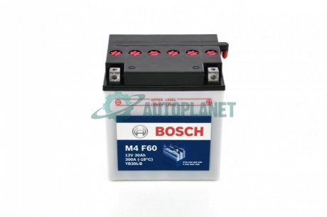 Акумуляторна батарея 30Ah/300A (176x132x168/+L/B00) (мото) замінено на 0986FA1340 BOSCH 0 092 M4F 600