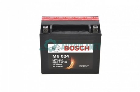 Акумуляторна батарея 18Ah/250A (177x88x156) (AGM) (мото) BOSCH 0 092 M60 240 (фото 1)