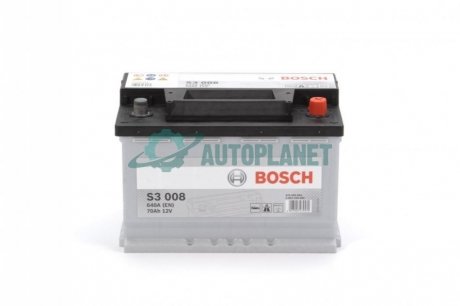 Акумуляторна батарея 70Ah/640A (278x175x190/+R/B13) BOSCH 0 092 S30 080 (фото 1)