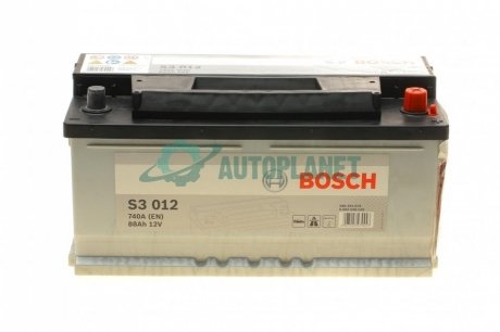 Акумуляторна батарея 88Ah/740A (353x175x175/+R/B13) BOSCH 0 092 S30 120 (фото 1)