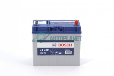 Акумуляторна батарея 45Ah/330A (238x129x227/+R/B00) Азія BOSCH 0 092 S40 200 (фото 1)