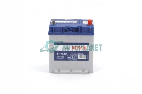 Акумуляторна батарея 40Ah/330A (187x140x227/+R/B01) Азія BOSCH 0 092 S40 300