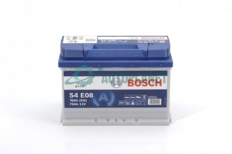 Акумулятор 70Ah-12v EFB (S4E08) (278x175x190),R,EN760 BOSCH 0 092 S4E 081 (фото 1)