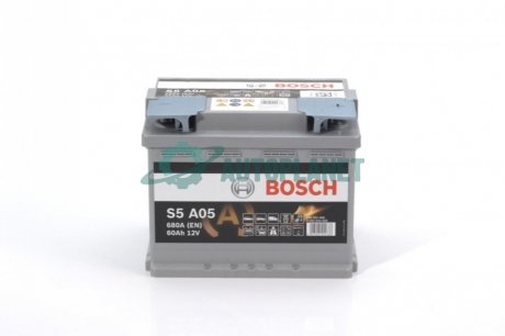 Акумулятор 60Ah-12v AGM (S5A05) (242х175х190), R, EN680 BOSCH 0 092 S5A 050
