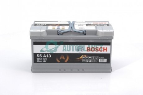 Акумуляторна батарея 95Ah/850A (353x175x190/+R/B13) (Start-Stop AGM) Азія BOSCH 0 092 S5A 130 (фото 1)