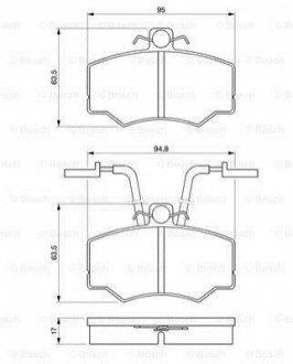 Колодки тормозные дисковые BOSCH 0 986 424 184 (фото 1)