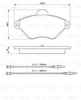 ГАЛЬМІВНІ КОЛОДКИ, ДИСКОВІ BOSCH 0986424278