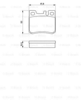 Гальмівні колодки задн. DB W124/202 2,0/2,2/2,8 BOSCH 0986424358