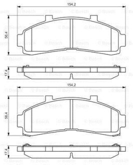 FORD колодки гальмівні передні EXPLORER 4.0 V6 93- BOSCH 0986424656