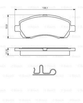 Гальмівні колодки передн. Subaru Impreza, Legacy -98 BOSCH 0986424770