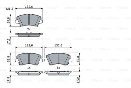 ДИСКОВI КОЛОДКИ ПЕРЕДНI BOSCH 0 986 424 863