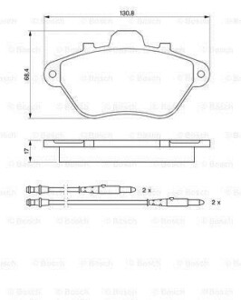 PEUGEOT колодки гальмівні передні 605 2.1TD -91,2.0,3.0I V6 - BOSCH 0986460950