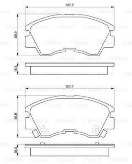 Гальмівні колодки дискові Pajero 83-91 BOSCH 0986460978