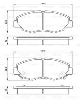 Гальмівні колодки HONDA Accord BOSCH 0986461124