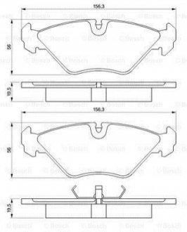 Колодки гальмівні дискові SAAB 9000/MITSUBISHI Pajero -98 BOSCH 0 986 461 766