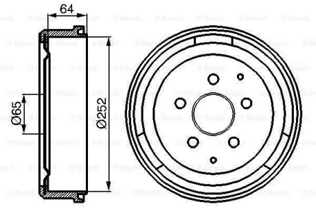 Барабан гальмівний BOSCH 0986477033