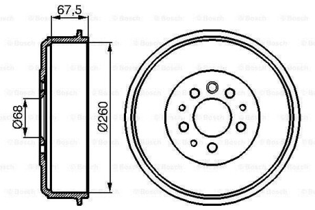 Тормозной барабан VW T4 \'\'90-03 BOSCH 0986477046