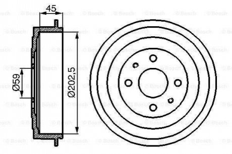 Тормозной барабан BOSCH 0 986 477 109