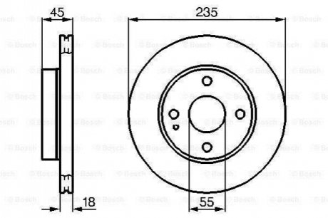 Диск тормозной BOSCH 0 986 478 241 (фото 1)