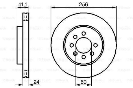 DAEWOO диск гальмівний передній NUBIRA 1.6,2.0 16V 97- BOSCH 0986478286