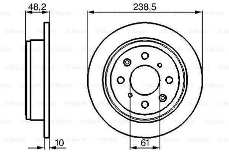 Диск гальмівний задній ROVER 200 1.8i 16V Vi HONDA Accord,Civic BOSCH 0986478350