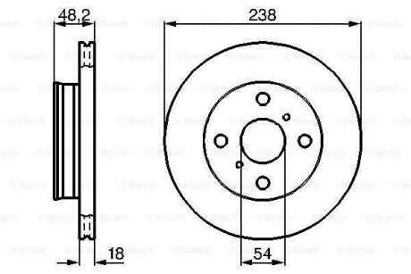 Диск гальмівний TOYOTA COROLLA 87- BOSCH 0986478385