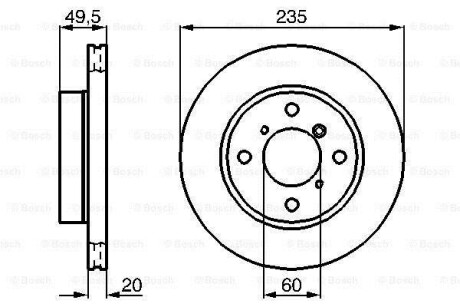 Диск гальмівний BOSCH 0986478450