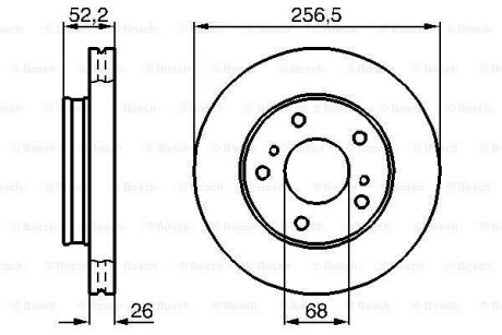 NISSAN гальмівний диск передн. Serena BOSCH 0986478485