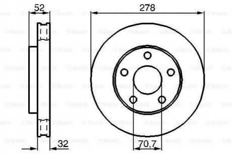 Тормозной диск BOSCH 0 986 478 486 (фото 1)