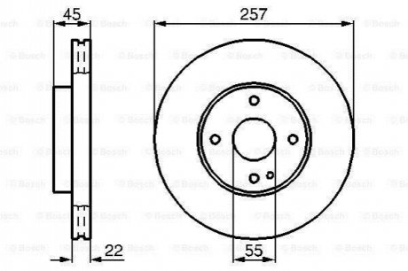 Диск гальмівний BOSCH 0 986 478 638