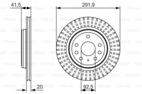 Диск гальмівний FIAT/OPEL/SAAB Croma/Signum/Vectra/9-3 \'\'R BOSCH 0986479950