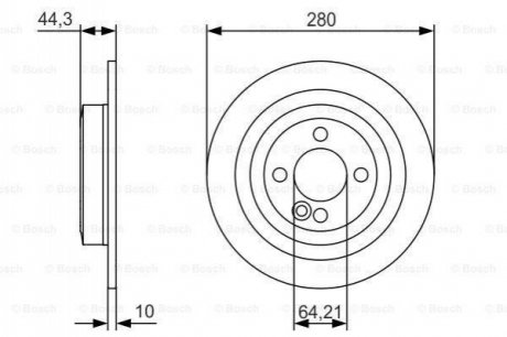 ДИСК ГАЛЬМIВНИЙ ЗАДНIЙ BOSCH 0 986 479 A08