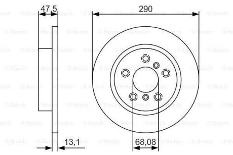 Диск гальмівний зад. NISSAN QASHQAI 13- RENAULT KADJAR 15- 290X13 BOSCH 0 986 479 D17