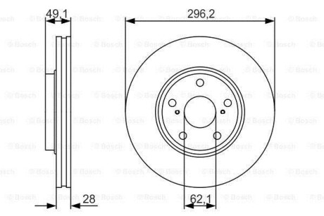 Диск гальмівний BOSCH 0 986 479 R28