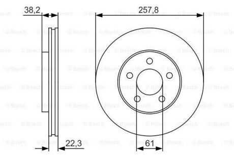 CHRYSLER гальмівний диск передн.Neon 94- BOSCH 0986479R56