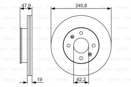 Диск тормозной BOSCH 0 986 479 S18 (фото 1)