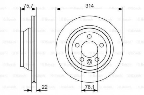 Тормозной диск BOSCH 0986479S54 (фото 1)