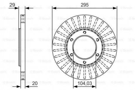 Диск тормозной BOSCH 0 986 479 U33 (фото 1)