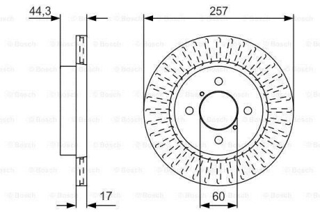 CHERY Диск гальмівний передній Kimo 1,3 07- BOSCH 0986479U93