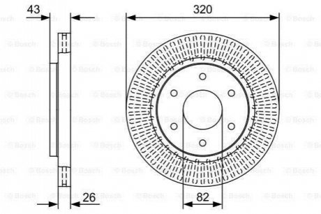 Диск тормозной NISSAN/INFINITI Armada/Titan/QX56 F'4,5-5,603>> BOSCH 0986479W45