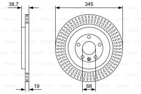 Диск гальмівний BOSCH 0 986 479 W54