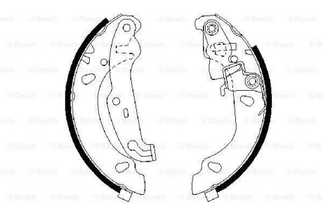 FORD щоки гальмівні Fiesta 95- BOSCH 0986487624